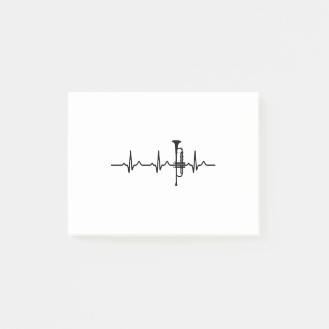 Notas Post-it® Trumpet Heartbeat - Camisa de trompeta para juego  (Anverso)
