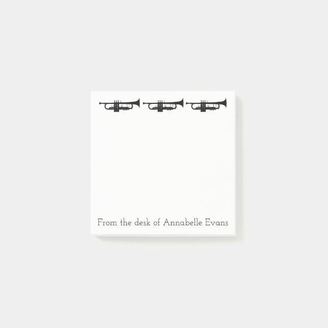 Notas Post-it® Trumpets personalize (Anverso)