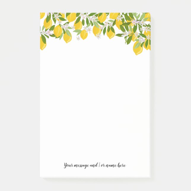 Notas Post-it® Tu Mensaje Limonaje Verde (Anverso)