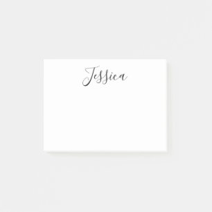 Notas Post-it® Tu nombre Guión elegante