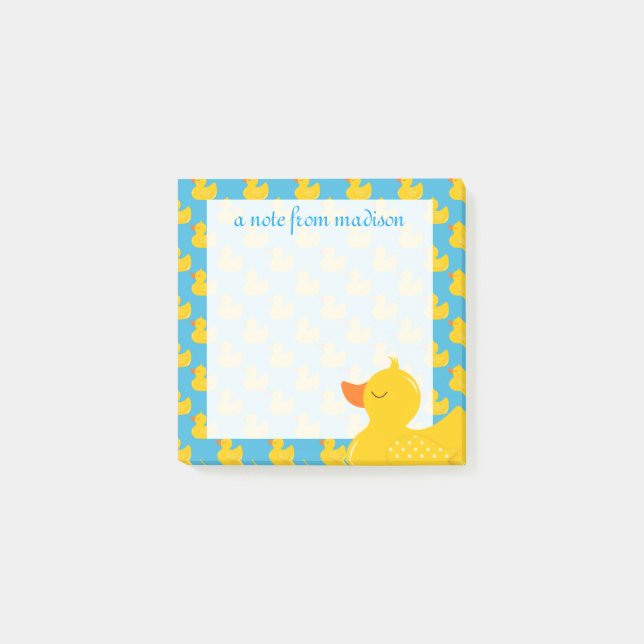 Notas Post-it® Tu texto | Rubber Ducky (Anverso)