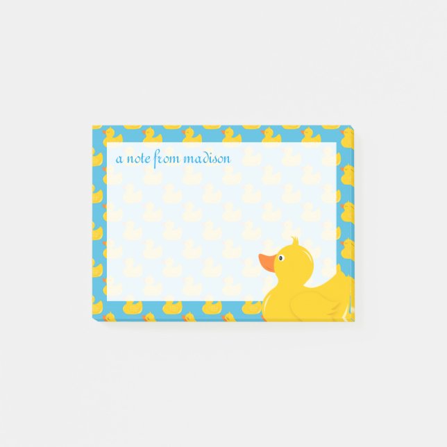 Notas Post-it® Tu texto | Rubber Ducky (Anverso)