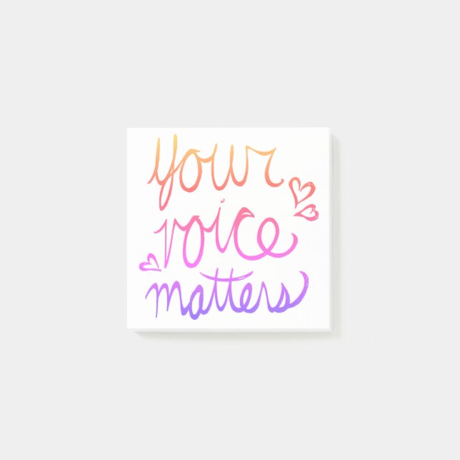 Notas Post-it® Tu voz importa (Anverso)