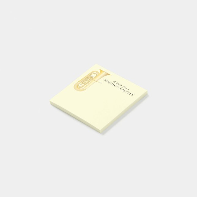 Notas Post-it® Tuba Musician Band Teacher Post-it (En perspectiva)