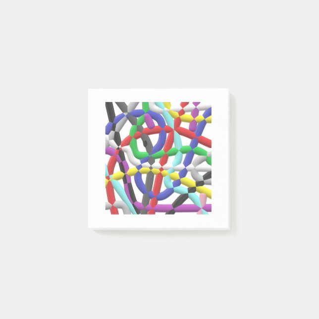 Notas Post-it® Tubos entrelazados (Anverso)