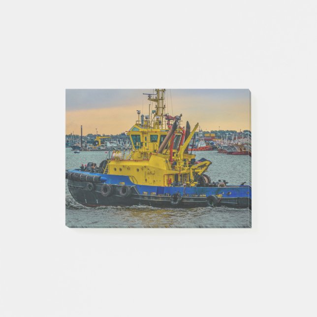 Notas Post-it® Tugboat sailing at river, montevideo, uruguay (Anverso)