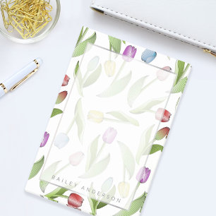 Notas Post-it® Tulipán Floral Botánico Personalizado Colorido