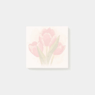 Notas Post-it® Tulipanes 3x3 de la acuarela