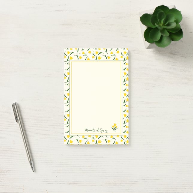Notas Post-it® Tulipanes amarillos (Oficina)