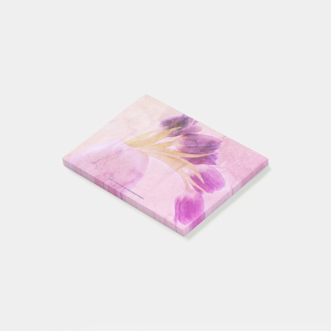 Notas Post-it® Tulipanes azules con vida (En perspectiva)