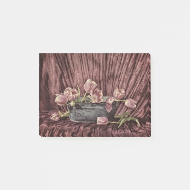 Notas Post-it® Tulipanes delicados (Anverso)