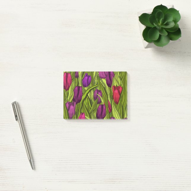 Notas Post-it® Tulipanos (Oficina)