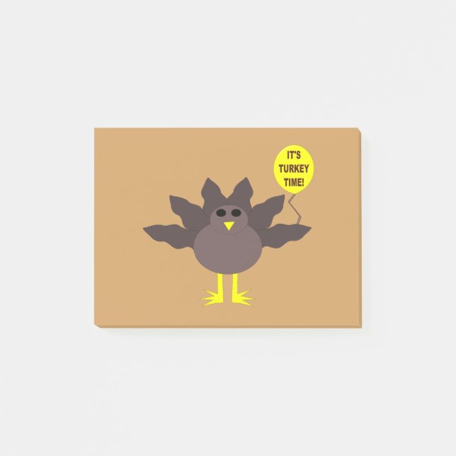 Notas Post-it® Turkey Time Thankending Post anota Pad (Anverso)