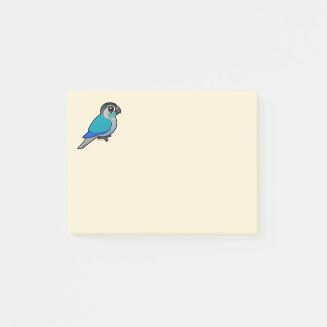 Notas Post-it® Turquesa Conure Verde-cheeked (Anverso)