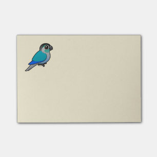Notas Post-it® Turquesa Conure Verde-cheeked