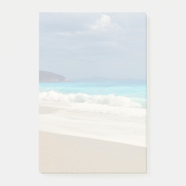 Notas Post-it® Turquoise Blue Sea Beach Photo Faded Post-it (Anverso)