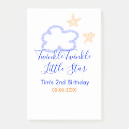 Notas Post-it® Twinkle twinkle estrellita cumpleaños morado naran