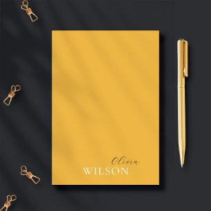 Notas Post-it® Typografía de guión minimalista Mustard Yellow