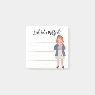 Notas Post-it® Tzedaka Mitzvah escribe - Chica da Tzedaka