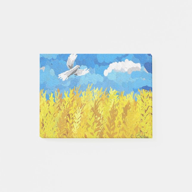 Notas Post-it® Ukraine Flag Landscape (Anverso)