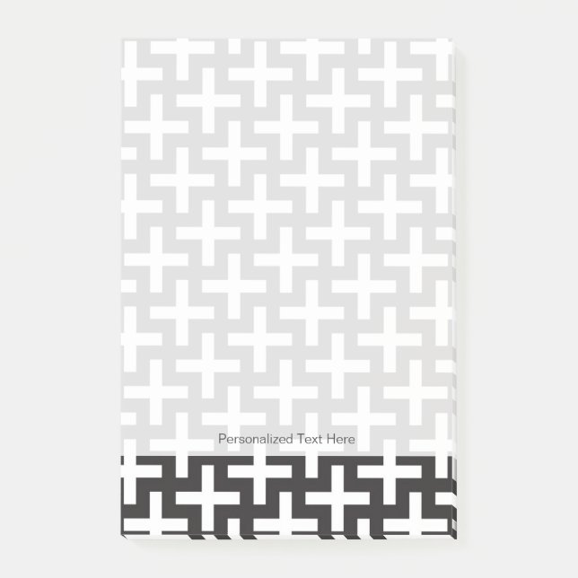 Notas Post-it® Un b&w modela hecho con "más" muestra (Anverso)