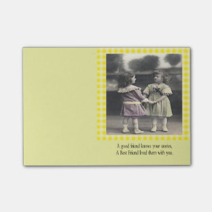 Notas Post-it® Un buen amigo sabe sus historias