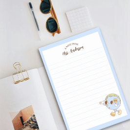 Notas Post-it® Un burdo globo retro para volver a la escuela