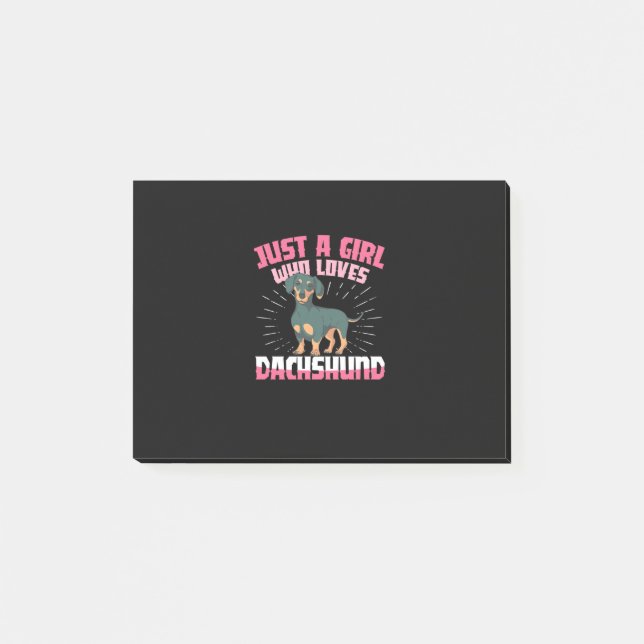 Notas Post-it® Un Chica que ama a Dachshund (Anverso)
