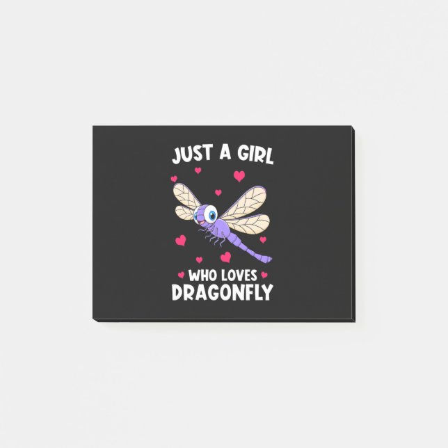 Notas Post-it® Un Chica que ama a las libélulas (Anverso)