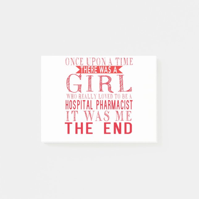 Notas Post-it® Un Chica Que Amaba Ser Farmacéutico Hospitalario (Anverso)