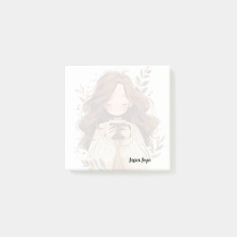 Notas Post-it® Un Chica que bebe un café que ama