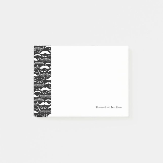 Notas Post-it® Un club de caballeros. Patrón de bigote (Anverso)