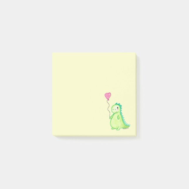 Notas Post-it® Un dinosaurio en mi post-it (Anverso)