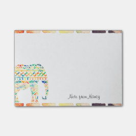 Notas Post-it® Un elefante de diseño tribal