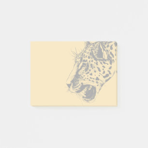 Notas Post-it® Un Ilustracion de leopardo negro y amarillo dibuja