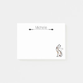 Notas Post-it® Un Kitty Moderno, Gato Mamá, Gracioso Personalizad