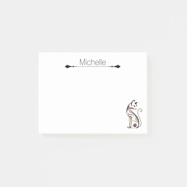 Notas Post-it® Un Kitty Moderno, Gato Mamá, Gracioso Personalizad (Anverso)