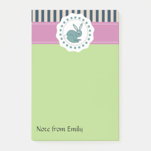 Notas Post-it® Un lindo y moderno conejito personalizado divertid