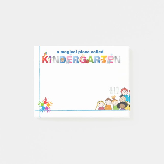 Notas Post-it® Un lugar mágico llamó a Kindergarten (Anverso)