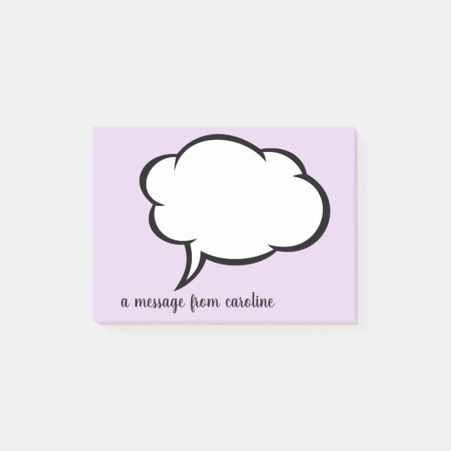 Notas Post-it® un mensaje de: Personalizado (Anverso)