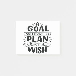 Notas Post-it® Un Objetivo Sin Un Plan Es Sólo Un Deseo