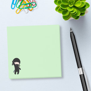 Notas Post-it® Un pequeño Ninja feliz en verde