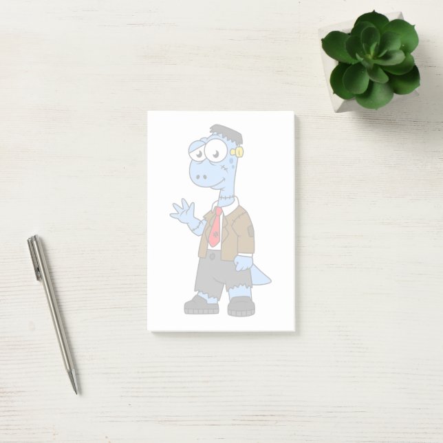 Notas Post-it® Un Personalizado Brontosaurio Se Vestió Como Frank (Oficina)