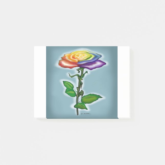 Notas Post-it® Un solo Rosa arcoiris (Anverso)