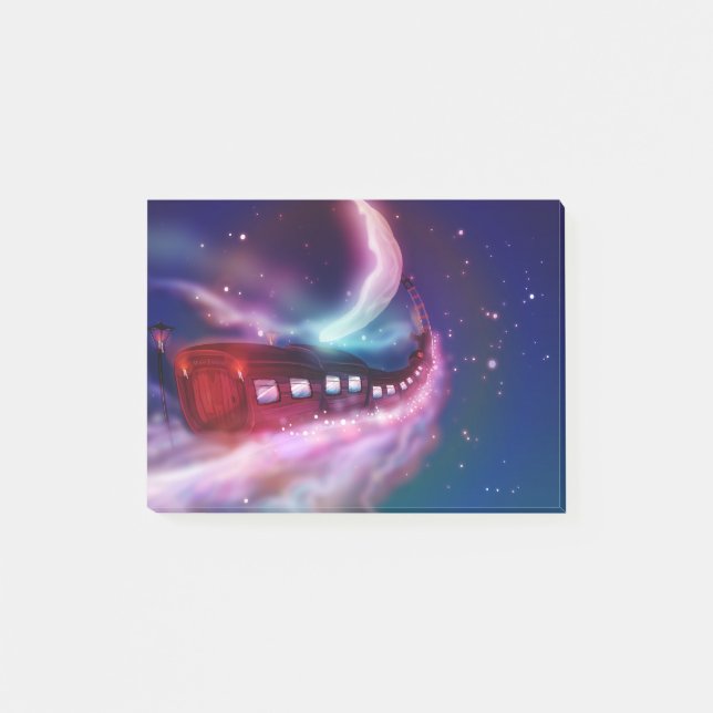 Notas Post-it® Un viaje a la luna por locomoción (Anverso)