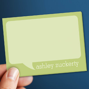 Notas Post-it® Una burbuja de conversaciones con nombre personali