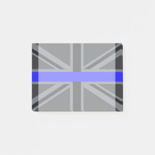 Notas Post-it® Una delgada bandera de unión de la línea azul