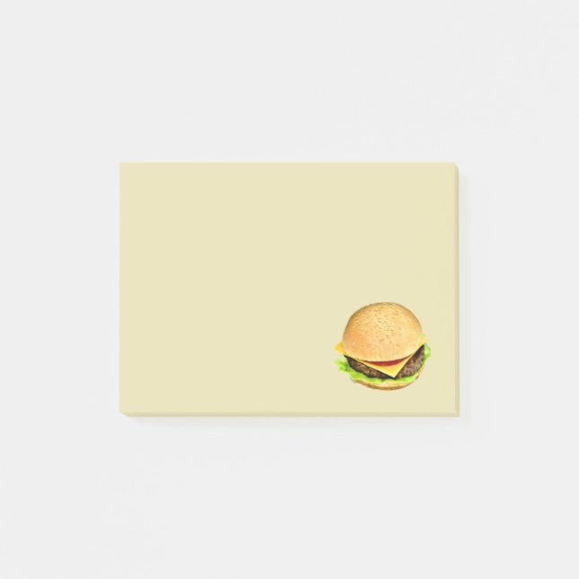 Notas Post-it® Una gran foto jugosa de Cheeseburger (Anverso)