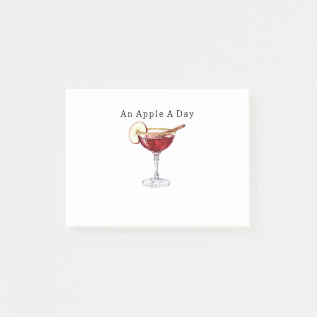 Notas Post-it® Una manzana al día   (Anverso)