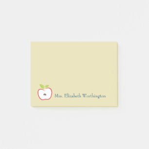Notas Post-it® Una manzana con un contorno rojo y hojas verdes